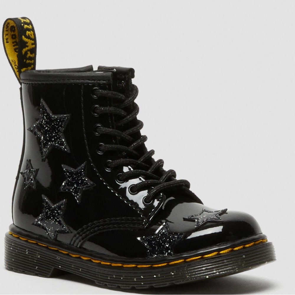 Youth 1460 Glitter Star Patent Lace UpBoots